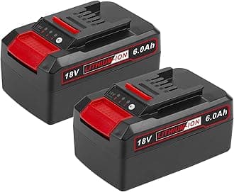 Labtec 2 Packs 18V 6000mAh Battery Packs Compatible with Einhell Tools X-Change 4511396 4511437neu PXBP-600 PX-BAT52 Cordless Power Tools Battery