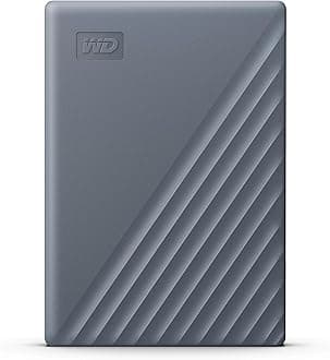 2TB My Passport Portable Hard Drive, Works with USB-C and USB-A, Windows PC, Mac, Chromebook, Gaming Consoles, and Mobile Devices, Backup Software and Password Protection - WDBWML0020BGY-WESN