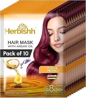 Argan Hair Mask - Deep Conditioning & Hydration 25ml x 10 Pouches for Healthier, Nourished Hair | No Sulphates, No Parabens | Travel-Friendly Pack