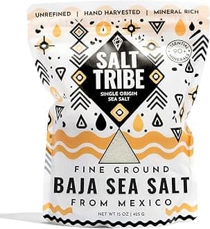 Salt Tribe™ | Baja Sea Salt | Fine Ground | Mineral Rich | 90+ Trace Minerals | Hydration Support | Sal Organica | Low Sodium | Organic & Unrefined | 15 oz | Single Origin Mexico | 425+ Servings