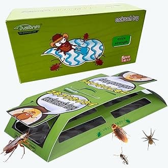 Roach Traps,Baited Glue Traps,Cockroach Trap Pet Friendly(5 apck)