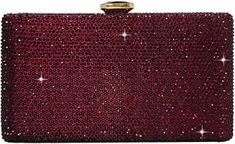 Boutique De FGG Crystal Evening Bags for Women Formal Party Box Clutch Wedding Rhinestone Handbags Bridal Clutch Purse,Mini