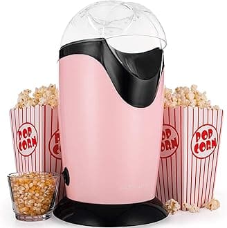 Popcorn Maker Machine – Hot Air Popcorn Machine for Healthy Snacking – Classic Air Popcorn with Cinema Boxes – Ideal Popcorn Maker Movie Night Accessory