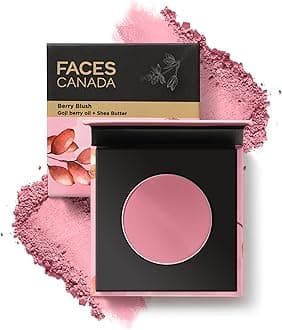 Facescanada Berry Blush Powder | Lightweight, Long Lasting & Smooth Finish | Enhances Natural Glow, Adds Vibrant Color & Radiance | Blendable, Skin Friendly Formula | 0.14 Oz (4g)