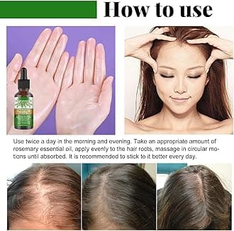 30ml Hair Growth Rosemary Oil, Rosemary Oil For Hair Growth, Nourishing Hair Care Rosemary Liquid, Natural Rosemary Oil For Eyebrow Eyelash, Stimulates Hair Growth For All Hair Types