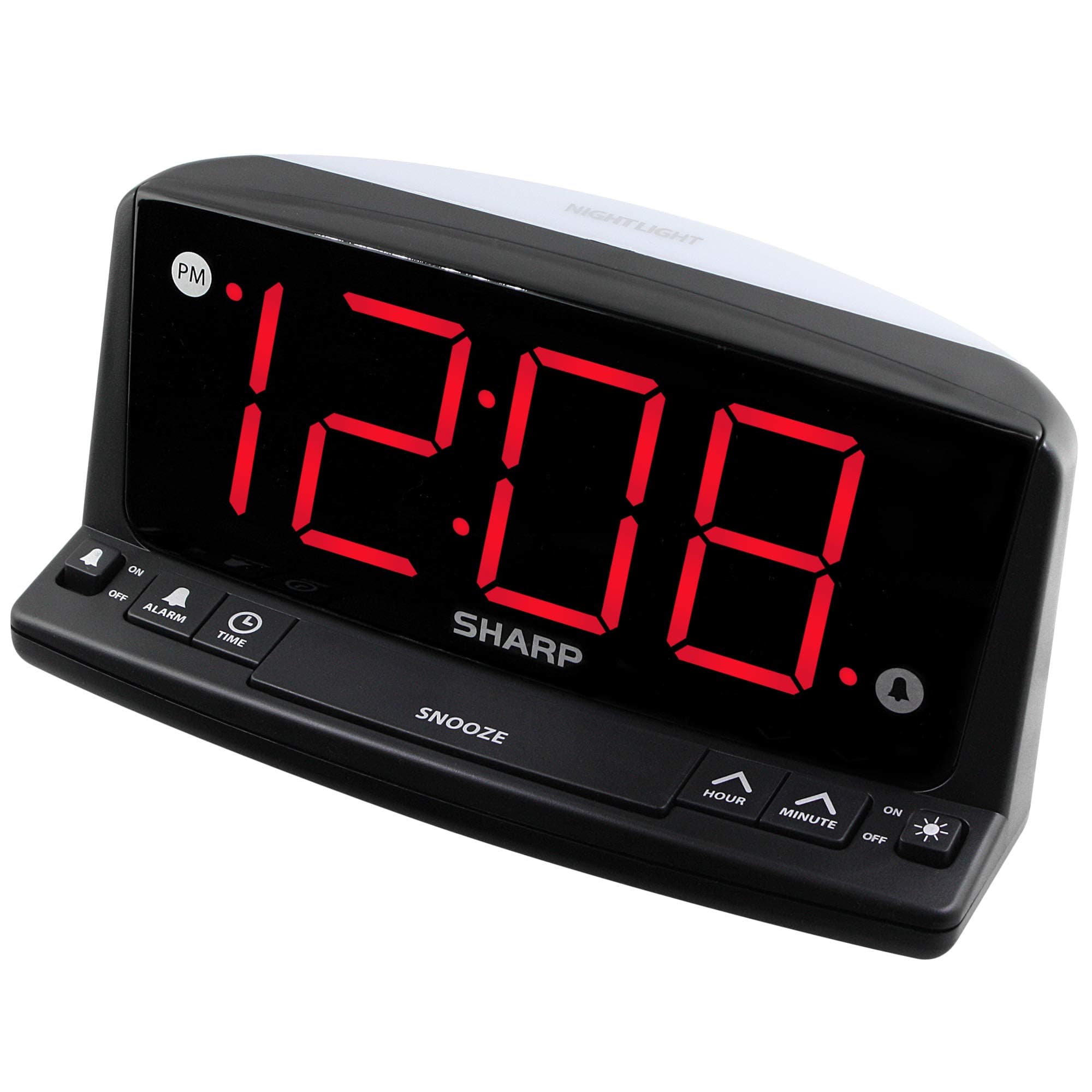 LED Digital Alarm Clock – Simple Operation - Easy to See Large Numbers, Built in Night Light, Loud Beep Alarm with Snooze, Bright Big Red Digit Display