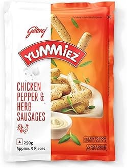 Yummiez Godrej Chicken Pepper and Herb Sausage Pouch,250 G