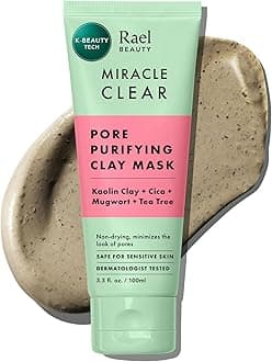 Face Mask, Miracle Clear Clay Mask – Deep Pore Cleanser with Tea Tree & Gentle Exfoliation for Blackheads, Korean Skin Care (3.4 fl oz)