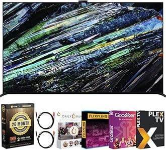Sony BRAVIA XR A95L 65 inch QD-OLED 4K HDR Smart TV (2023) Bundle with Deco Gear 4K HDMI 2.0 Cable w/Copper Conductors x2 + Premiere Streaming & CPS Exclusive 26 Month Protection (BEACH-CPS-264000)