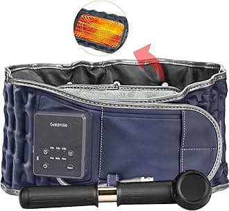 Cordless Heating Decompression Back Belt for Lower Back Pain Relief, Inflatable Lumbar Traction Device with Heating Pad Powered by 4000mAh Rechargeable Battery, One Size Fits 29-49 Waist