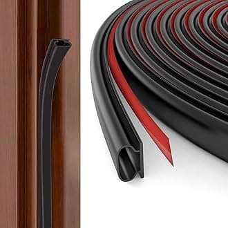 Hejo Door Seal, 6 m Sealing Tape, Self-Adhesive, Waterproof, Rubber Seal, Window Seal for Door Window (Black, D Shape)