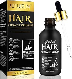 Hair Growth Serum with Biotin,100% Veganic Hair Oil,60ml Hair Growth Oil for Promote Natural Hair Growth,Stop Hair Loss and Thinning and Strengthen for Hair Regrowth,Nursing Scalp