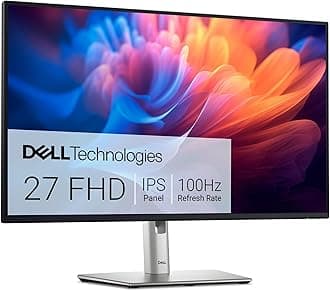 Dell P2725H 27 Inch Full HD (1920x1080) Monitor, 100Hz, IPS, 5ms, 99% sRGB, USB-C, DisplayPort, HDMI, VGA, 4x USB, 3 Year Warranty, Black