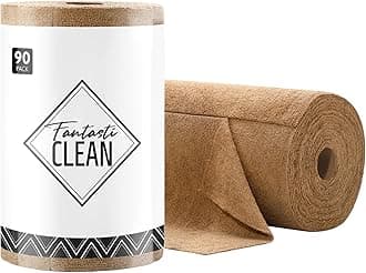 - Fantasticlean Microfiber Cleaning Cloth Roll -90 Pack, Tear Away Microfiber Towels, 12" x 12", Reusable, Washable, Scratch Free, Ultra Absorbent for All-Around Cleaning Supplies (Tan)