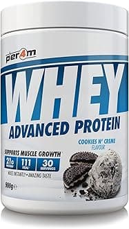 Whey Protein Powder | High Protein Shake for Muscle Growth & Recovery | Low Sugar Gym Supplement | Sports Nutrition Drink + Amino Acids (900g, Cookies N Creme)