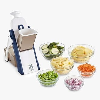 DASH Zakarian Safe Slice Mandoline for Vegetables, Meal Prep & More with 30+ Presets & Thickness Adjuster - Zakarian Blue