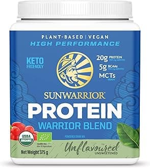 Sunwarrior Organic Plant Based Blend Natural Protein Powder, 375 g