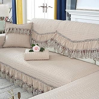 Slipcover,Sofa Cushion Non-Slip Modern Home Sofa Cover Four Seasons Universal@Khaki_80*210Cm(1Pcs)