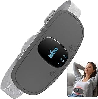 iDOO Period Heating Pads for Cramps with 3 Heat Levels and 3 Massage Modes, Fast Heating, Gifts for Women and Girl (Black)