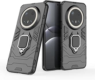 Case for Huawei Mate 70 Pro,Hybrid Heavy Duty Protection Shockproof Defender Kickstand Armor Case Cover,Black