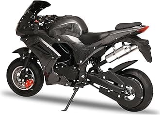 Kids Dirt Bike, 49cc 4-Stroke Gas Power Motocross, Off Road Mini Motorcycle, Pocket Motorbike with Front Rear Disc Brakes, Racing Max Speed 40KM/H, Mini Motorbike for Children (Unisex)