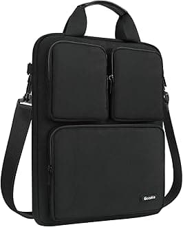 Laptop Bag Three Pockets for MacBook Air, 13 Inch MacBook Pro Retina, 14.1 Inch Laptop, Cross Body Shoulder Briefcase Bag, Messenger Bag, Briefcase Case