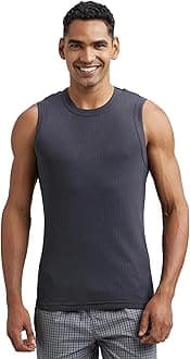 Jockey9930 Men's Super Combed Cotton Rib Solid Round Neck Muscle Vest