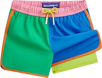 maamgic Boys Swim Trunks with Compression Liner Vintage Swim Shorts Toddler Swimsuit