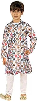 HRR Boys Festive & Party Kurta and Pyjama Set