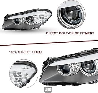 JSBOYAT HID/Xenon W/O AFS Type Fit for 2011-2013 BMW 5 Series F10 F18 528i 535i 550i M5 Headlight Assembly Replacement OE Style 63117203243 Left Driver Side Not Fits for Model W/AFS