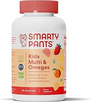 SmartyPantsKids Formula Daily Gummy Vitamins: Gluten Free, Multivitamin & Omega 3 Fish Oil (Dha/Epa), Methyl B12, vitamin D3, Vitamin B6, 90Count (22 Day Supply) - Packaging May Vary