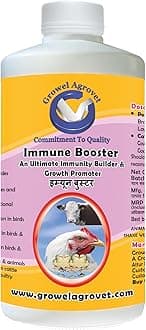- Growel Agrovet Immune Booster An Ultimate Immunity Booster And Growth Promoter For Aquaculture, Poultry, Cattle, Horses, Pigs, Goats, Sheep, Pigeons, And Birds 500 Ml