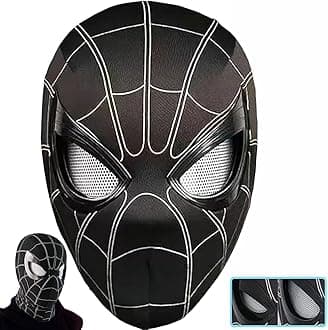 Halloween Hero Mask with Moving Eyes, Realistic Role Play Mask Costume for Cosplay, Birthday Gift for Big Kids/Adults