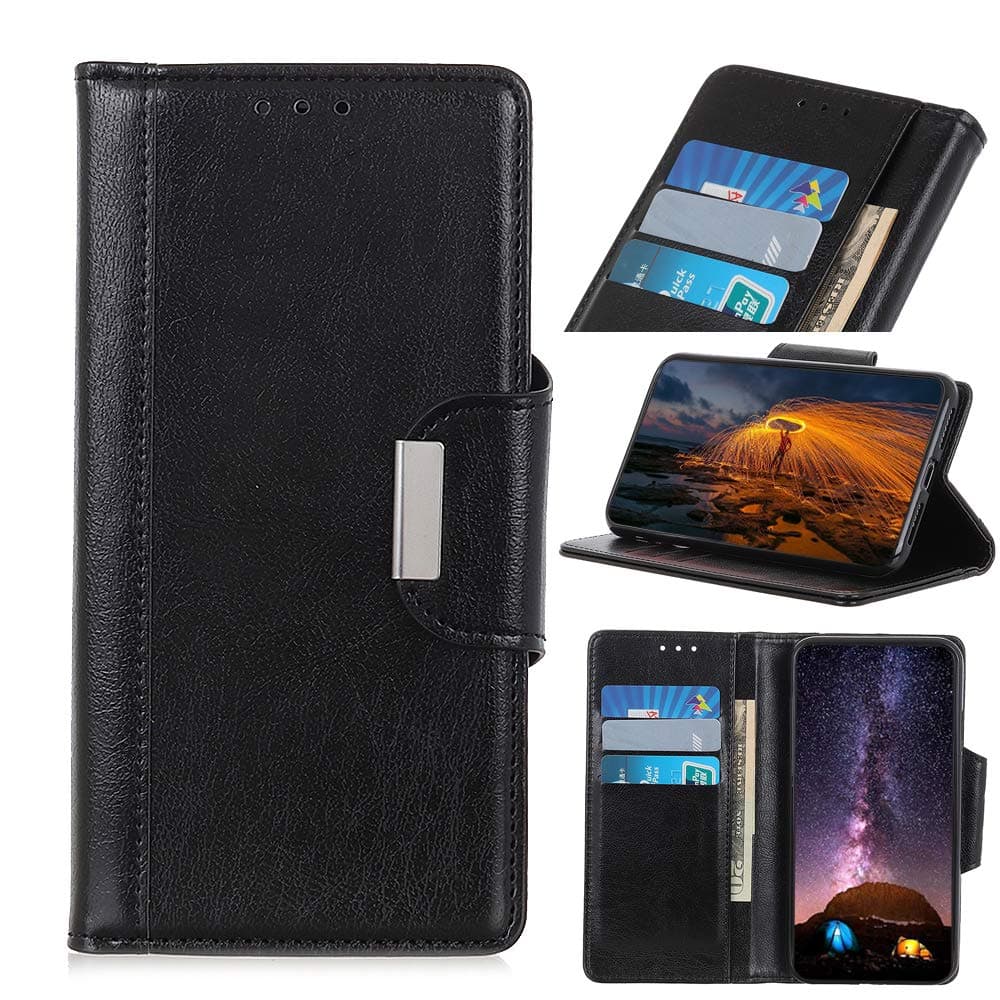 leiai Xiaomi Mi CC9 Flip Case, Cowhide Pattern PU Leather Magnetic Closure Silicone Slim Full Protective Wallet Case standing Cover with Card Slots Cash Pocket Shell Stand for Xiaomi Mi CC9 (black)