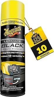Ultimate Black Plastic Restorer, Restore Faded Exterior Trim, Add Shine and Protect Exterior Surfaces with Durability and UV Protection, Makes Plastic Look Like New, 10 Oz Aerosol