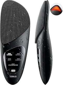 Facial Cleansing Brush Face Scrubber: IPX7 Waterproof Rechargeable Face Wash Brush, 4 Cleansing Modes with Eye Protection, Electric Silicone Cleanser Spa for Cleaning, Exfoliating, Massaging