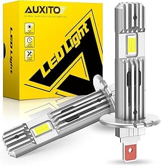 AUXITO2025 Upgraded H1 LED Light Bulb, 1:1 Mini Size 6500K White, No Adapter Required Easy install, H1ll Fanless LED Kit Fog lights, Canbus Ready, Pack of 2ClimatePartner certified