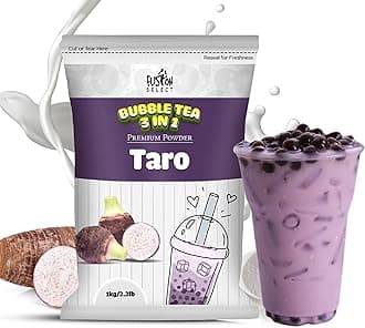 Fusion Select 2.2lb Taro Milk Tea Powder - Instant 3-in-1 Drink Mix with Cream & Sugar for Hot or Cold Blends or Frappes