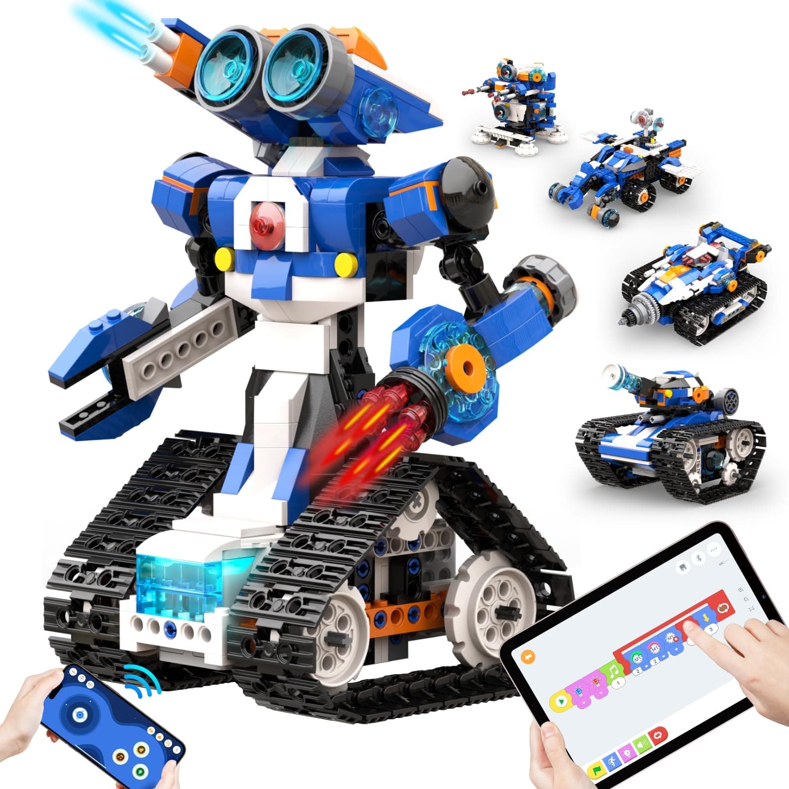 – Robot J, STEM Toys for Kids ages 8-12, Coding Robot for Kids, 6-in-1 Robotic Building Kits, Programmble Boys Toys, Learning & Education Gifts for Boys and Girls 7+ Christmas Birthday