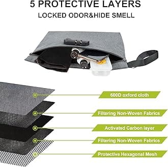 Large Waterproof Storage Bag with Combination Lock, Portable Travel Storage Case, Ziplock Bag Organizer for Home, Including 5 Resealable Ziplock Bags Accessories