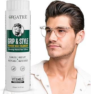 ORGATRE Grip & Style Hair Volumizing Powder | Strong Hold up to 12 Hrs | Matte Finish Hair Wax Powder for Men | Safe Hair Fiber Powder Wax | Hair Styling Powder for Men | 20 gm (Pack of 1)
