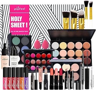 29 Piece Complete Makeup Kit with Eyeshadow Concealer Lipstick Lip Gloss Blusher etc. – Surprise Gift Makeup Bag for Daily Use and Travel
