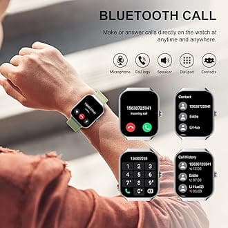 Smart Watch for Men Women Answer/Make Calls, 1.96" Fitness Watch Step Counter Heart Rate Sleep Monitor, Fitness Tracker 113+ Sports Activity Trackers IP68 Waterproof Smartwatches for Android IOS Green