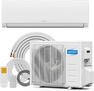 12000 BTU Mini Split AC/Heating System with Inverter, 21 SEER2 Energy Saving 230V Ductless Split-System Air Conditioner with Pre-Charged Condenser, Heat Pump, Remote Control & Installation Kit