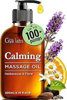 Calming Massage Oil for Sore Muscles - Spa Quality Sore Muscle Massage Oil - Warming Massage Oil & Body Massage Oil for Men & Women - 100% Natural (200 ml)