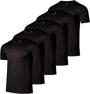 5 Pack: Men’s Mesh Short Sleeve Crew Neck T-Shirt - Workout Gym Active Athletic Tee (Big & Tall Available)