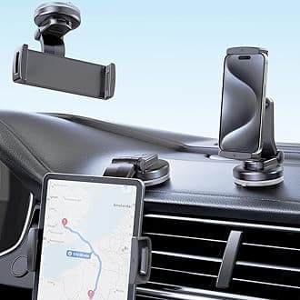 Car Dash Phone Mount, [180° Adjustable Arm] Z Fold 7 6 5 4 3 2 Accessories for Dashboard Windshield, 360° Rotatable Car Mount for iPhone 16 15 14 13 Pro Max Plus Mini S25 Ultra Motorola TCL