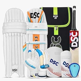 DSC Kashmir Willow Cricket Bat and Cricket Kit for Mens