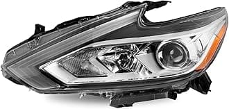 SOCKIR Headlight Assembly Compatible with 2016-2018 Nissan Altima without LED DRL Halogen Headlamp Left Driver Side