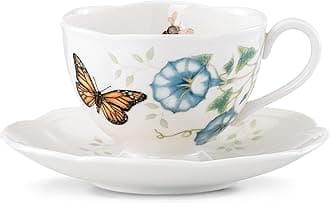 Monarch Butterfly Meadow Cup And Saucer, 1.3 LB